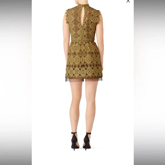 Catherine Deane Gold Lace Kate Dress - US Size 12 - Picture 3 of 8